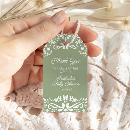 Cielito Lindo Mexican Sage Baby Shower Tack Presentetikett