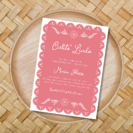 Cielito Lindo Mexican Talavera Girl Baby Shower Inbjudningar