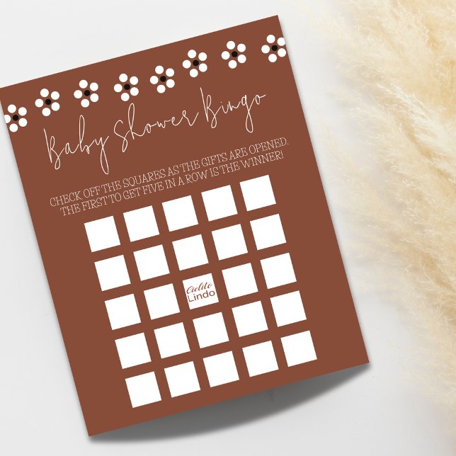 Cielito Lindo Mexikansk Baby Shower Bingo Spelkort (Skapare uppladdad)