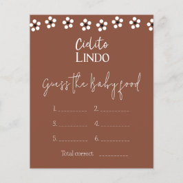 Cielito Lindo Mexikansk Baby Shower Gissa Mat Spel