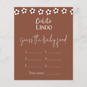 Cielito Lindo Mexikansk Baby Shower Gissa Mat Spel