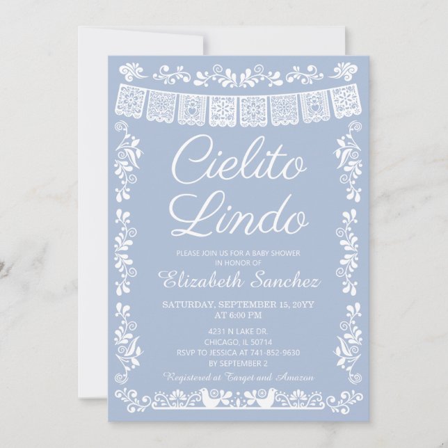 Cielito Lindo Mexikansk Fiesta Barnkalas Inbjudningar (Framsida)