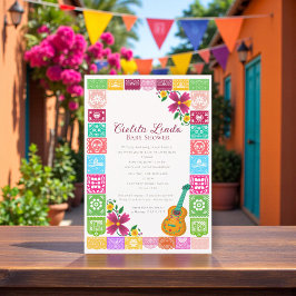 Cielito Lindo Mexikansk Papel Picado Folklig Konst Inbjudningar
