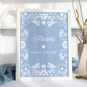 Cielito Lindo Mexikanska Blue Baby Shower-favorite Poster