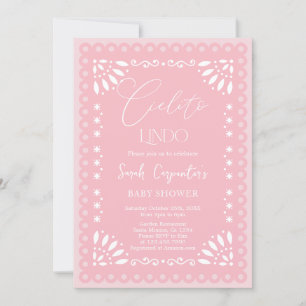 Cielito Lindo Papel Piado Baby Shower Girl Inbjudningar