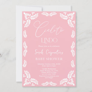 Cielito Lindo Papel Picado Baby Shower Girl Inbjudningar