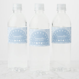 Cielito Lindo Papel Picado Baby Shower Vattenflaskor Etikett