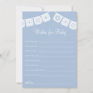 Cielito Lindo Papel Picado Önskemål för Baby Card Inbjudningar