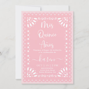 Cielito Lindo Papel Picado Quinceanera Inbjudningar