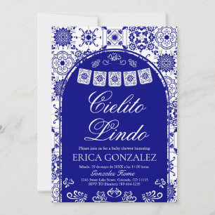 Cielito Lindo Papper Pyntat Pojke Babyfirande Mari Inbjudningar