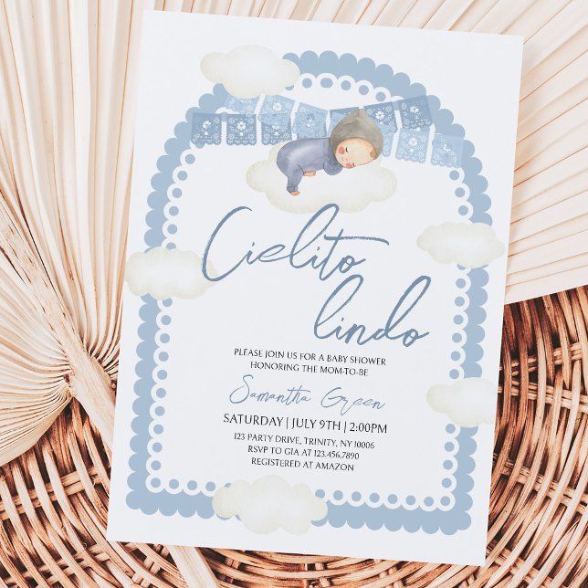 Cielito Lindo Pojke Baby Shower Inbjudningar (Skapare uppladdad)