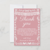 Cielito Lindo Rosa Baby Shower med Papel Picado