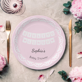 Cielito Lindo Rosa Baby Shower Papper Platt
