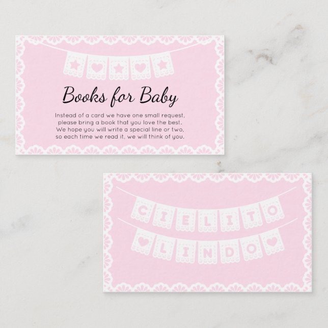 Cielito Lindo Rosa Bokar för Baby Tilläggskort (Fram/baksida)