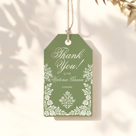 Cielito Lindo Sage grönt babydusch Presentetikett