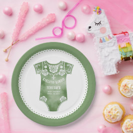 Cielito Lindo sage grönt bodykostdräkt babydusch