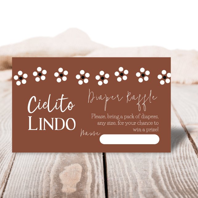 Cielito Lindo Talavera Mexican Baby Shower Diaper Tilläggskort (Skapare uppladdad)