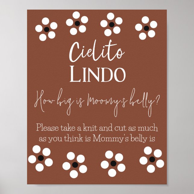 Cielito Lindo Talavera Mexican Baby Shower Game Poster (Framsidan)