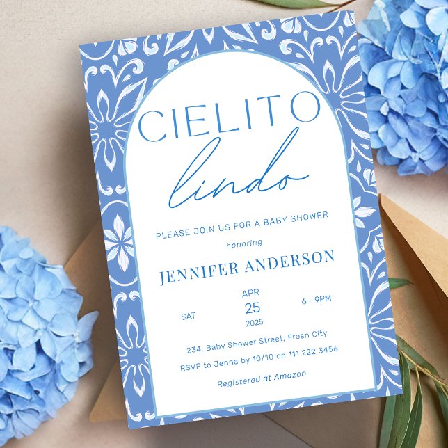 Cielito Lindo Talavera Mexican Baby Shower Inbjudningar (Cielito Lindo  Talavera Mexican Baby Shower Invitation)