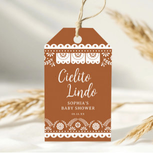 Cielito Lindo Talavera Mexican Baby Shower Presentetikett