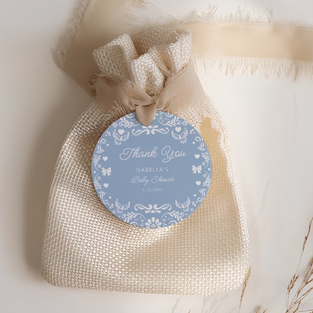 Cielito Lindo Talavera Mexican Baby Shower Tack Gåvor Etiketter (Skapare uppladdad)