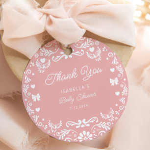 Cielito Lindo Talavera Mexican Baby Shower Tack Gåvor Etiketter