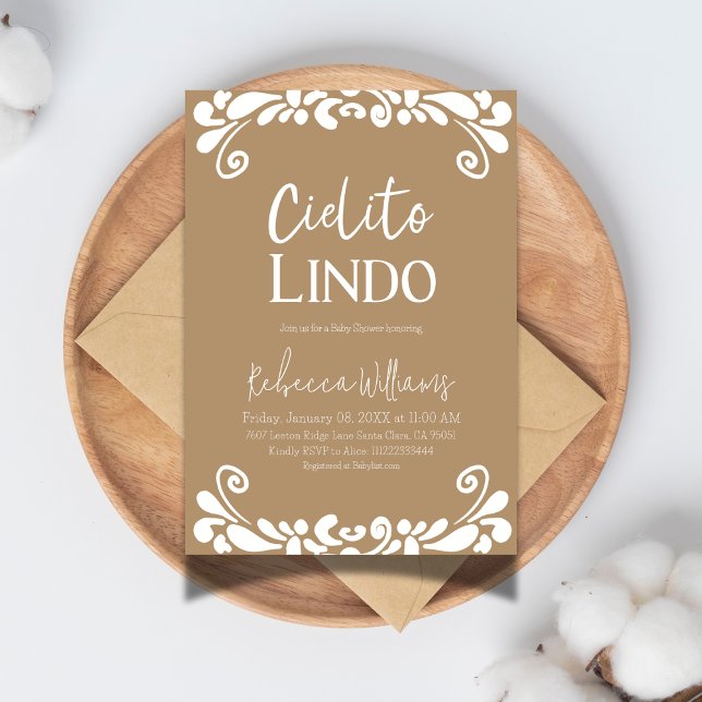 Cielito Lindo Talavera Mexican Fiesta Baby Shower Inbjudningar (Skapare uppladdad)