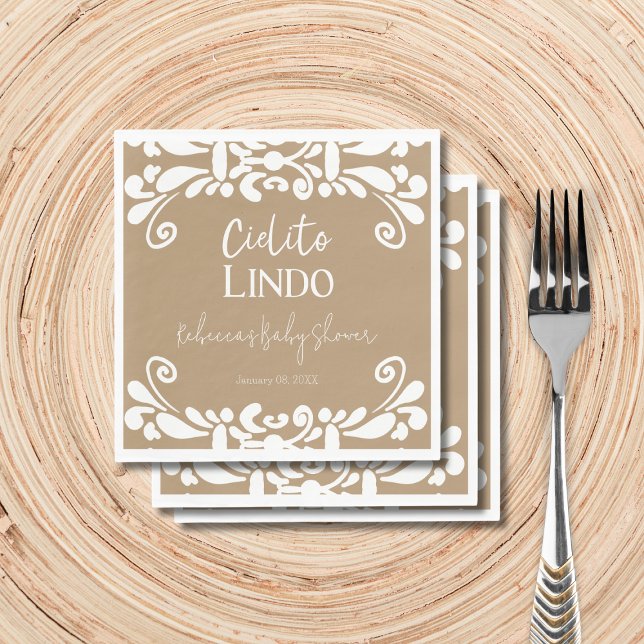 Cielito Lindo Talavera Mexican Fiesta Baby Shower Pappersservett (Skapare uppladdad)