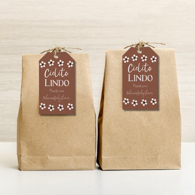 Cielito Lindo Talavera Mexican Fiesta Baby Shower Presentetikett (Skapare uppladdad)