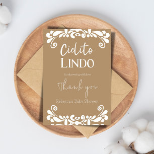 Cielito Lindo Talavera Mexican Fiesta Baby Shower Tack Kort