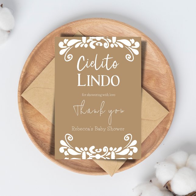 Cielito Lindo Talavera Mexican Fiesta Baby Shower Tack Kort (Skapare uppladdad)