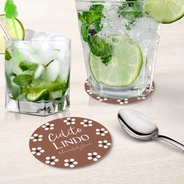 Cielito Lindo Talavera Mexican Fiesta Baby Shower Underlägg Papper Rund (Skapare uppladdad)