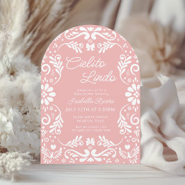 Cielito Lindo Talavera Mexican Girl Baby Shower Inbjudningar