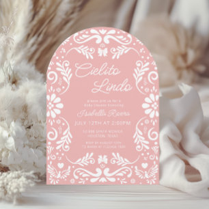 Cielito Lindo Talavera Mexican Girl Baby Shower Inbjudningar