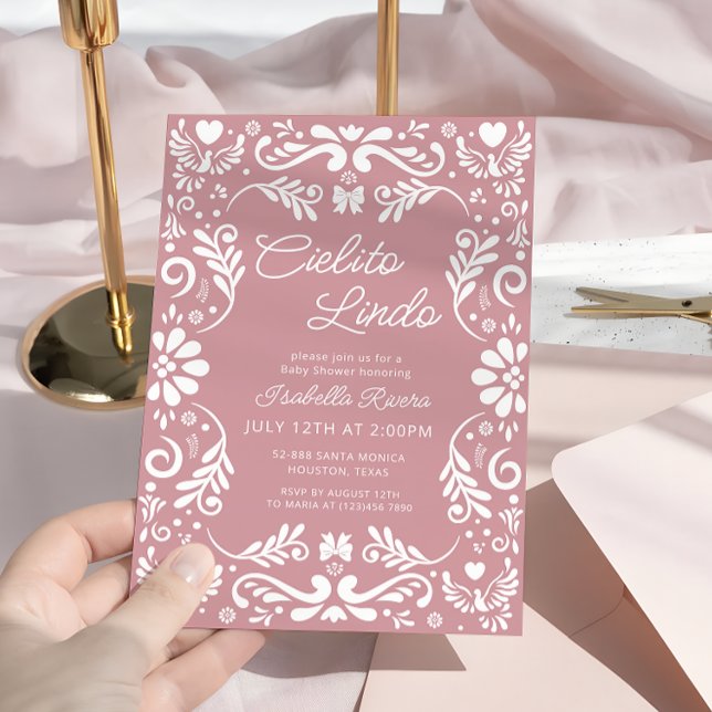 Cielito Lindo Talavera Mexican Girl Baby Shower Inbjudningar (Skapare uppladdad)