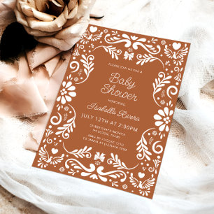 Cielito Lindo Talavera Mexikansk Baby Shower Inbju Inbjudningar