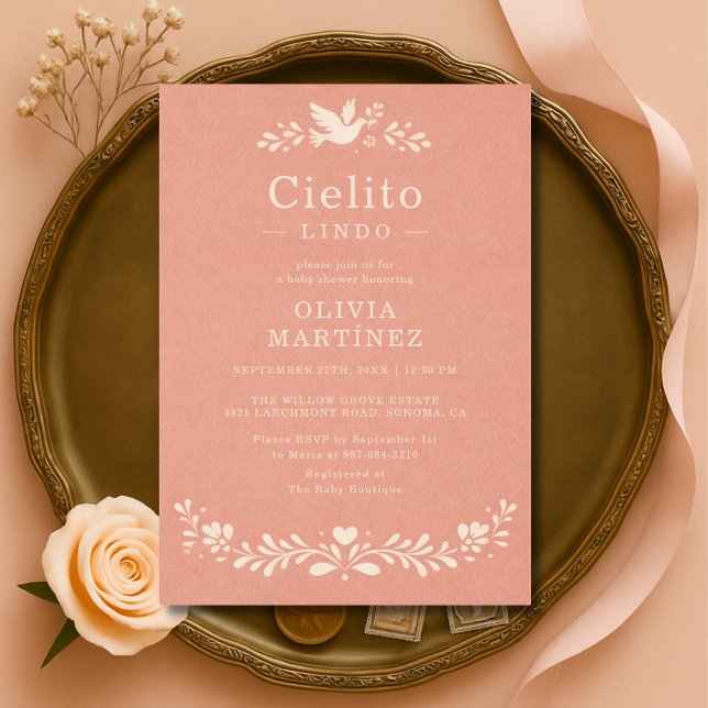 Cielito Lindo Talavera Terrakotta Baby Shower Inbjudningar (Skapare uppladdad)