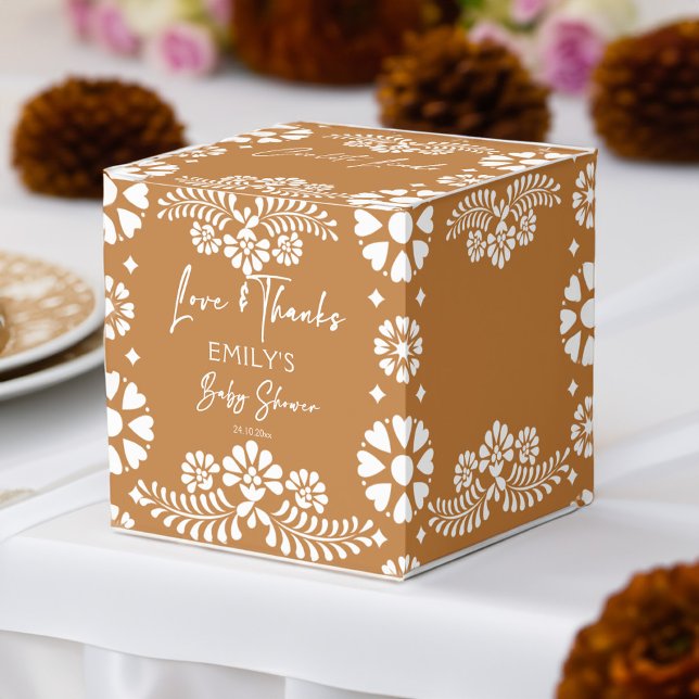 Cielito lindo Terracotta babyduschfavörer Presentaskar (Cielito lindo terracotta Mexican fiesta baby shower favors personalized candy favor boxes)