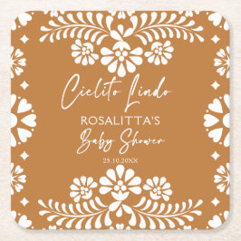 Cielito lindo Terracotta Mexikanska babyduschförmå Underlägg Papper Kvadrat