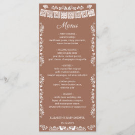 Cielito Lindo Terracotta Papel Picado Baby Shower Meny