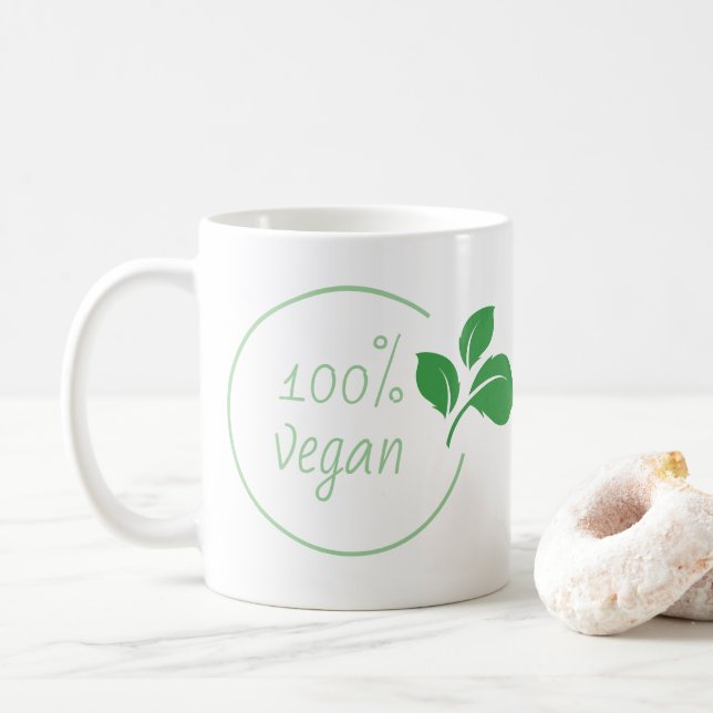 Cien por ciento vegano | One hundred percent vegan Kaffemugg (Med munk)