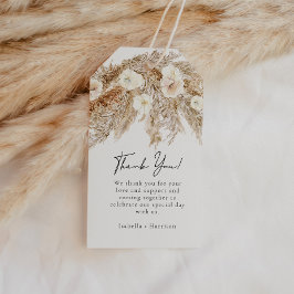 CIERA Bohemian Dry Pampas Grass Tack favor Presentetikett