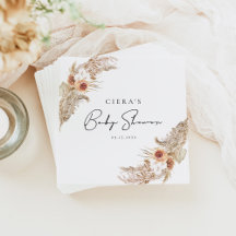 CIERA Bohemian Terracotta Pampas Baby Shower