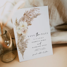CIERA Boho Dry Pampas Grass Save Date Inbjudningar
