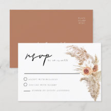 CIERA Boho Terracotta Blommigt Pampas OSA kort