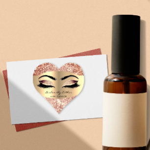 Cierra Glitter Ro Guld Lash Cleaner Heart Makeup Hjärtformat Klistermärke