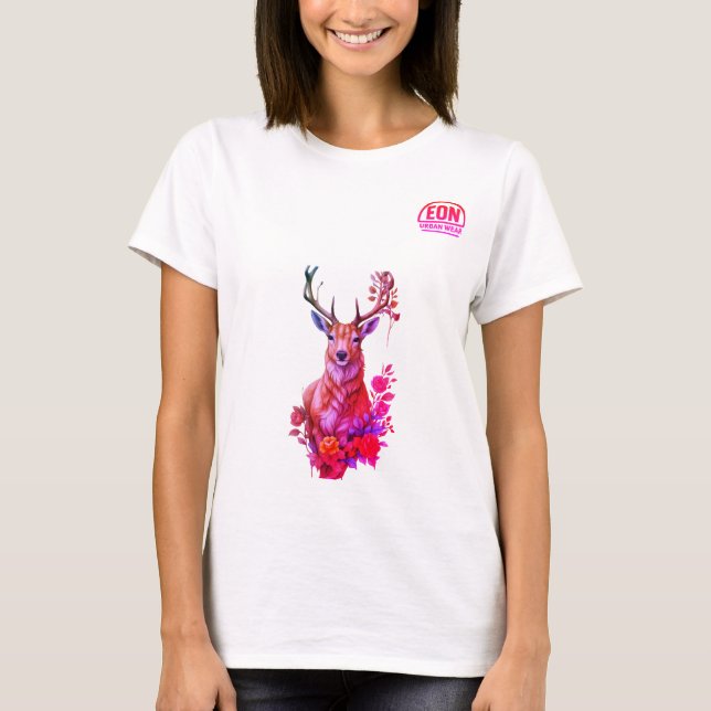 CIERVO ENTRE HOJAS T SHIRT (Framsida)