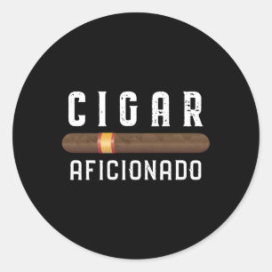 Cigar Aficionado Cigar Smoking Rolling Runt Klistermärke