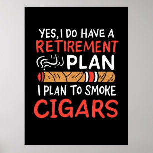 Cigar Älskare I Rökning av cigarrer Poster