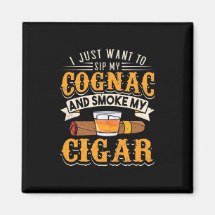 Cigar Älskare Min bil och röka min cigarr Magnet
